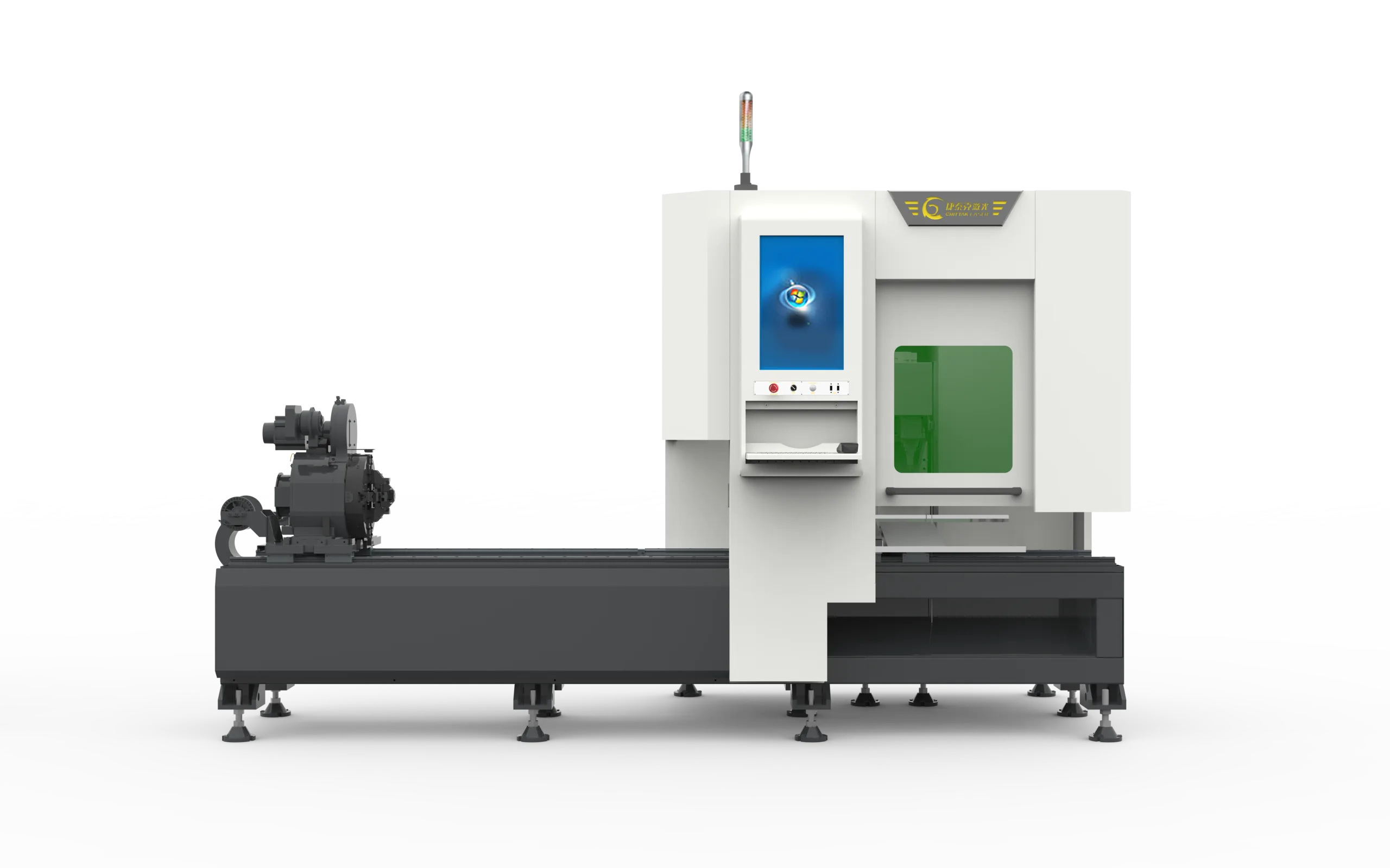CTK-P9-BD manual loading double-chuck bevel laser tube cutting machine